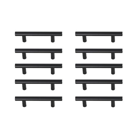Plaza 3 in. Quinn Multipack Center To Center Bar Pull, Matte Black, 10PK PL2571381